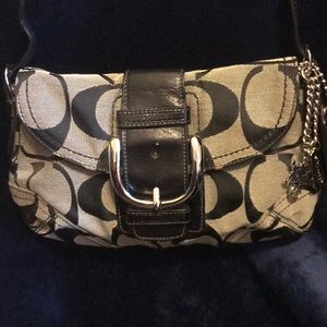 Black & white Coach Logo Handbag